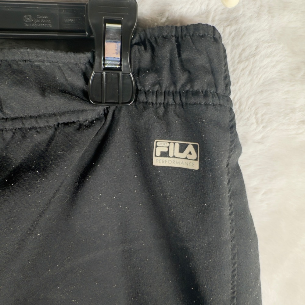 Fila Sport Performance Black Track Pants Athletic‎ Joggers Men Size Medium